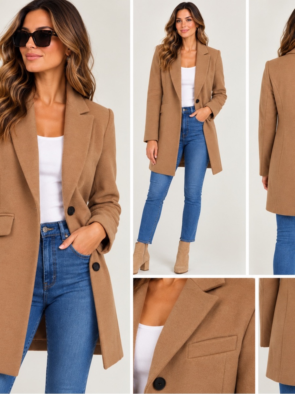 Express Camel Tan Blazer Coat